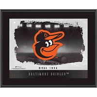 Plaque encadrée avec logo d'équipe sublimé horizontal de 10,5" x 13" des Orioles de Baltimore