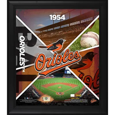 Baltimore Orioles Fanatics Authentic Framed 15" x 17" Team Impact Collage with a Piece of Game-Used Baseball - Limited Edition of 500
