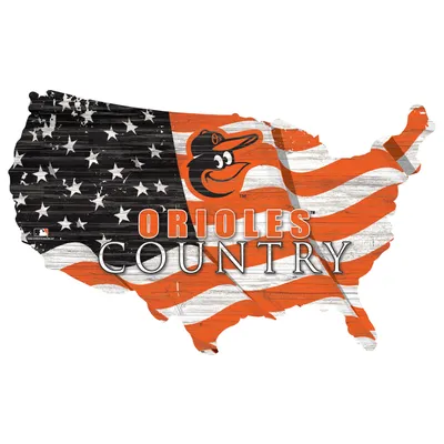 Baltimore Orioles USA Flag Cutout Sign