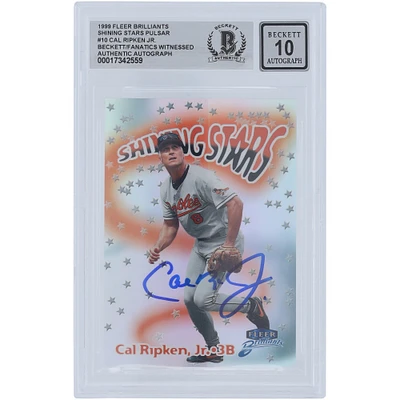 Cal Ripken Jr. Baltimore Orioles Autographed 1999 Fleer Brilliants Shining Stars Pulsar #10 Beckett Fanatics Witnessed Authenticated 10 Card 