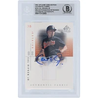 Cal Ripken Jr. Baltimore Orioles Autographed 2001 Upper Deck SP Game-Used Authentic Fabric Jersey Relic #CR Beckett Fanatics Witnessed Authenticated Card 