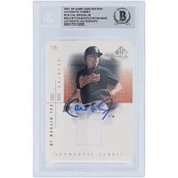 Cal Ripken Jr. Baltimore Orioles Autographed 2001 Upper Deck SP Game-Used Authentic Fabric Jersey Relic #CR Beckett Fanatics Witnessed Authenticated Card 
