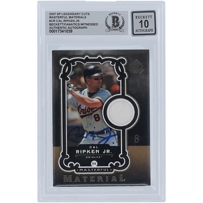 Cal Ripken Jr. Baltimore Orioles Autographed 2007 Upper Deck SP Legendary Cuts Masterful Materials Jersey Relic #MM-CR Beckett Fanatics Witnessed Authenticated 10 Card 