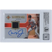 Cal Ripken Jr. Baltimore Orioles Autographed 2007 Upper Deck Ultimate Collection Ultimate Stars Materials Black Jersey Relic #SM-CR2 Beckett Fanatics Witnessed Authenticated 10 Card 