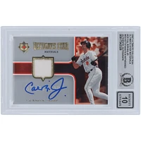Cal Ripken Jr. Baltimore Orioles Autographed 2007 Upper Deck Ultimate Collection Ultimate Stars Materials White Jersey Relic #SM-CR Beckett Fanatics Witnessed Authenticated 10 Card 