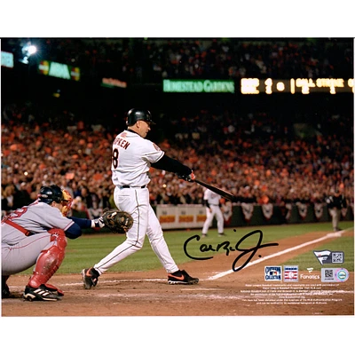 Cal Ripken Jr. Baltimore Orioles Autographed 8" x 10" Hitting Horizontal Photograph