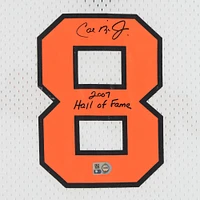 Cal Ripken Jr. White Baltimore Orioles Autographed Mitchell & Ness Replica Jersey with "2007 Hall of Fame" Inscription