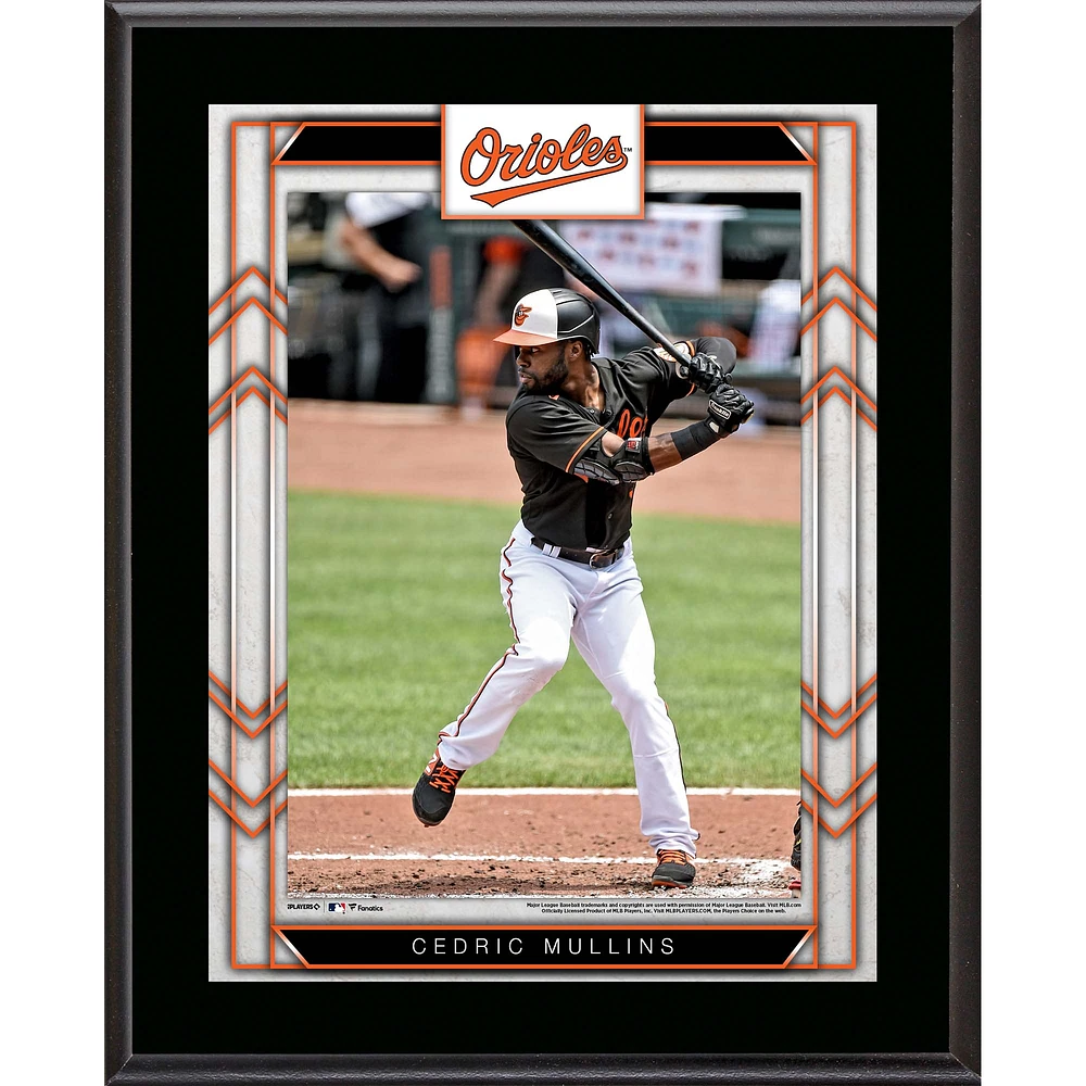 Plaque de joueur sublimée encadrée de 10,5" x 13" de Cedric Mullins des Orioles de Baltimore
