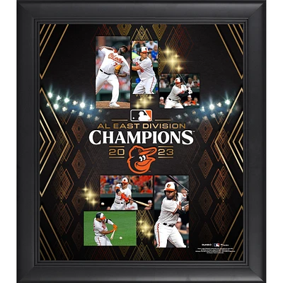 Collage authentique de 15" x 17" des champions de la division AL East 2023 des Baltimore Orioles