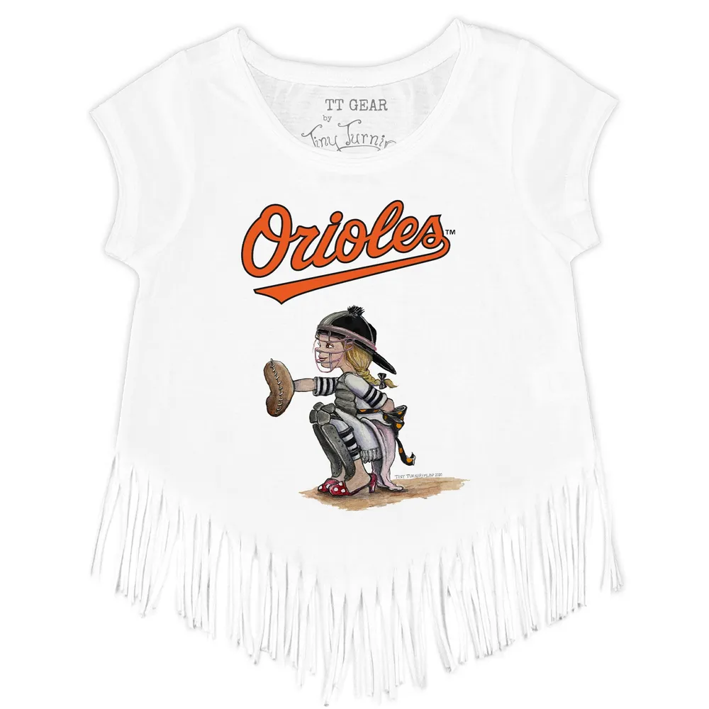 Youth Tiny Turnip White Baltimore Orioles Unicorn T-Shirt Size: Large