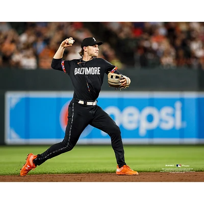 Photographie du maillot noir non signé de Gunnar Henderson des Orioles Baltimore