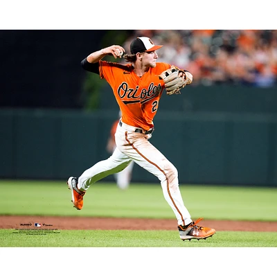 Gunnar Henderson Baltimore Orioles Unsigned Orange Jersey Throw Photograph