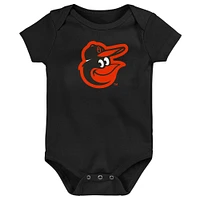 Ensemble de trois bodies pour bébé Baltimore Orioles Slide Home
