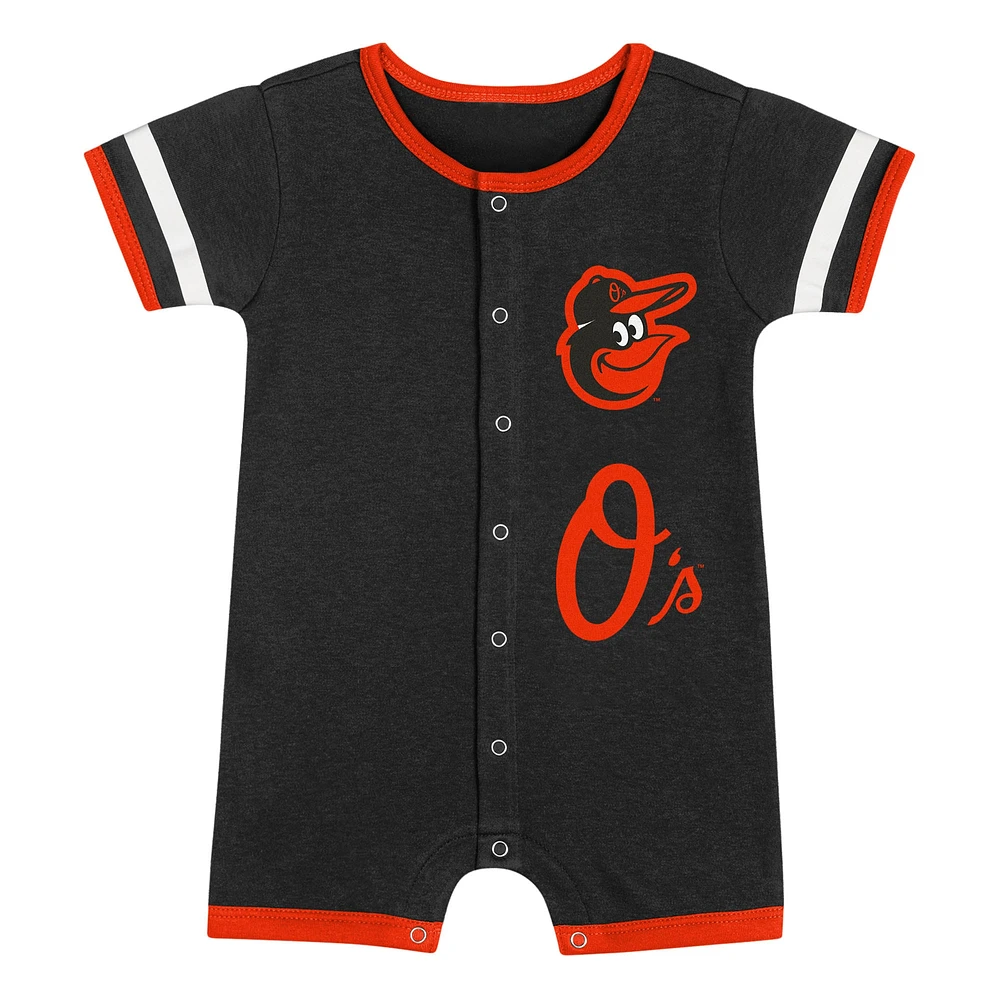 Ensemble 2 pièces pour bébé noir Baltimore Orioles Double Hit