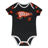 Infant  Black Baltimore Orioles On Deck 2-Piece Diaper Cover Set