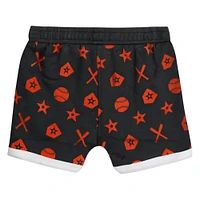 Infant  Black Baltimore Orioles On Deck 2-Piece Diaper Cover Set