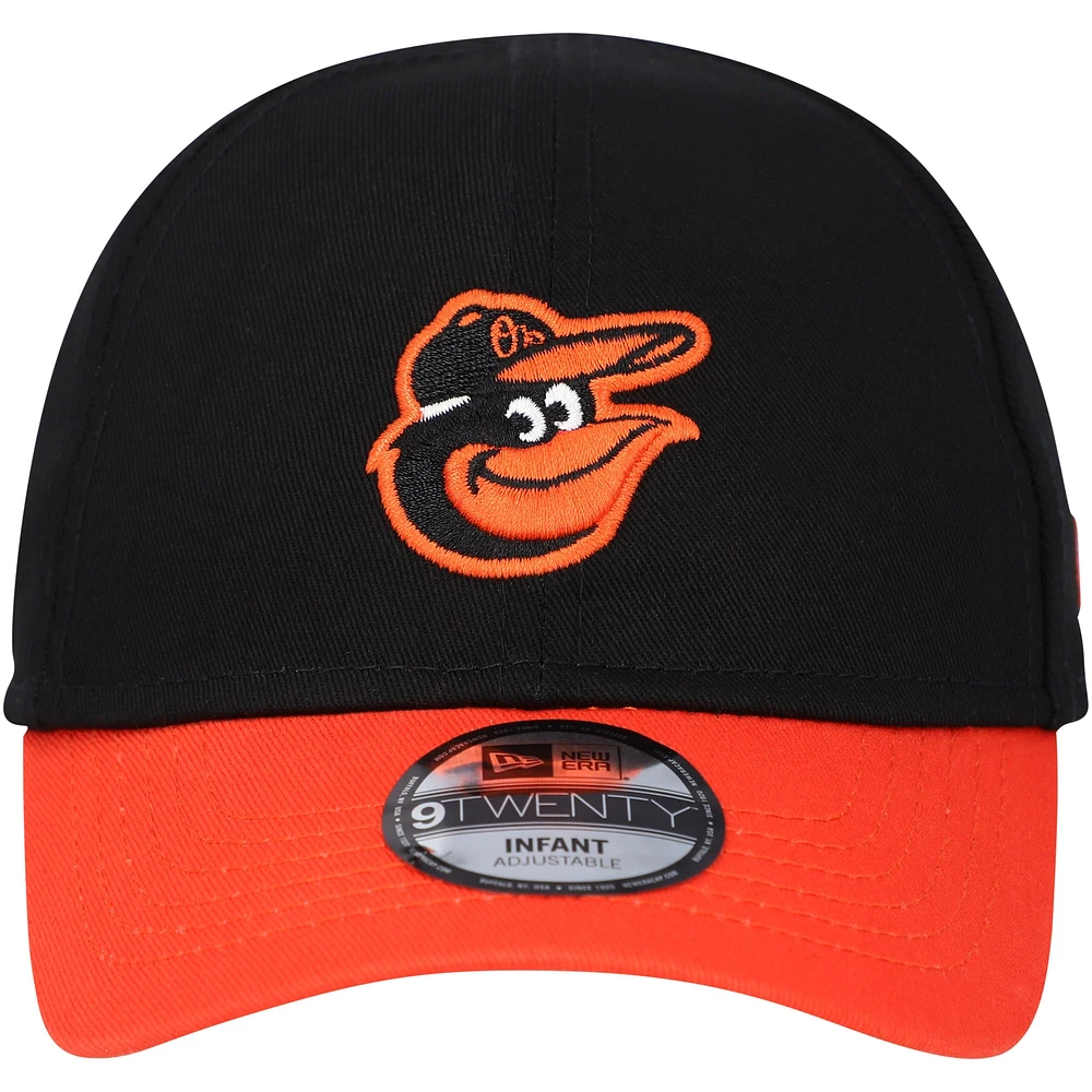 Casquette New Era Baltimore Orioles Team Colour My First 9TWENTY Flex noire pour bébé