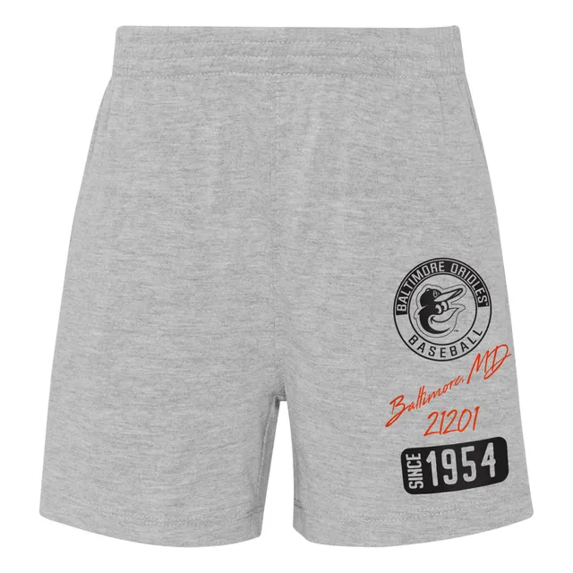 Outerstuff Infant Orange/Heather Gray Baltimore Orioles Ground Out Baller  Raglan T-Shirt and Shorts Set