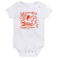 Infant  Orange Baltimore Orioles Batter Up 3-Pack Bodysuit Set