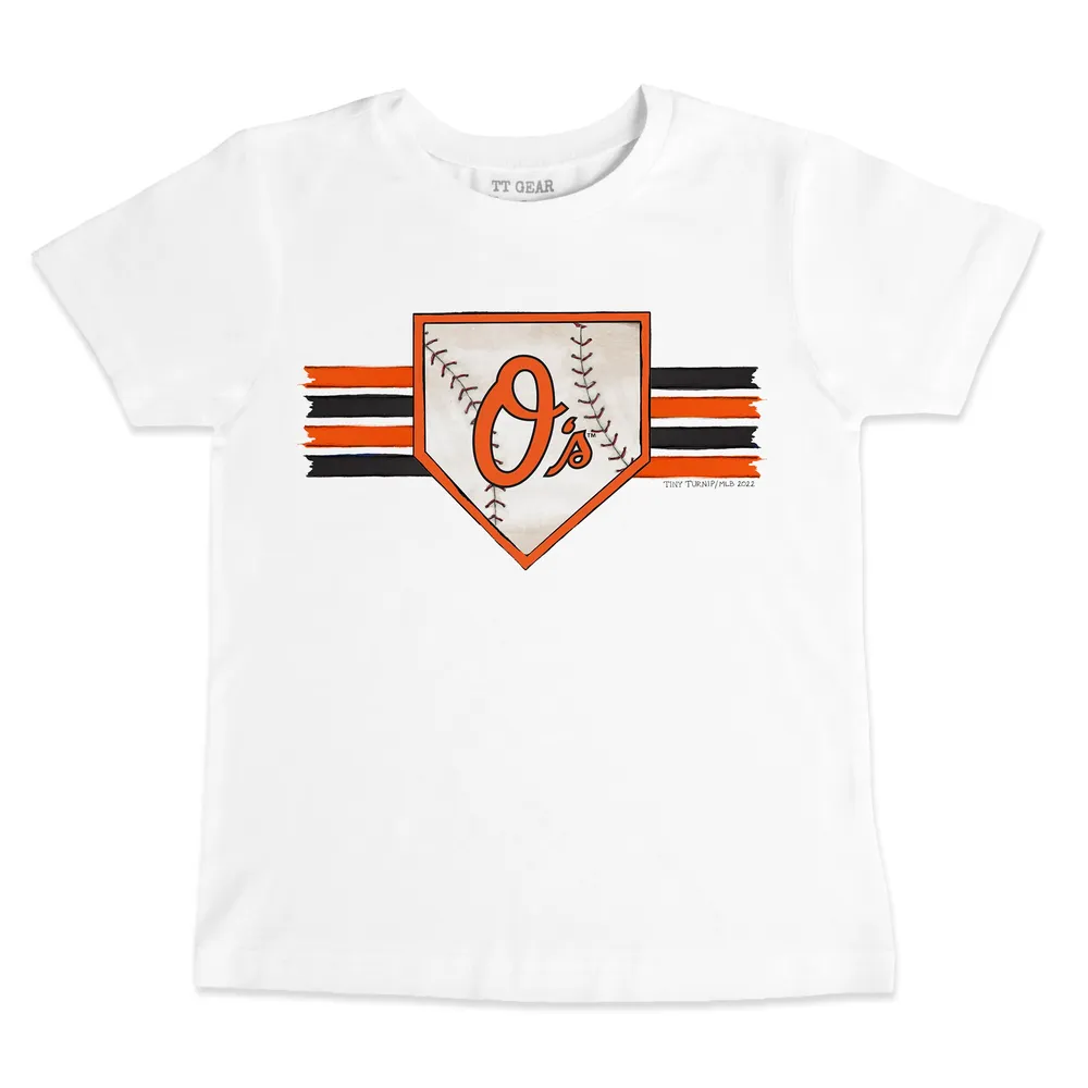 Lids Baltimore Orioles Tiny Turnip Women's Stacked T-Shirt - White