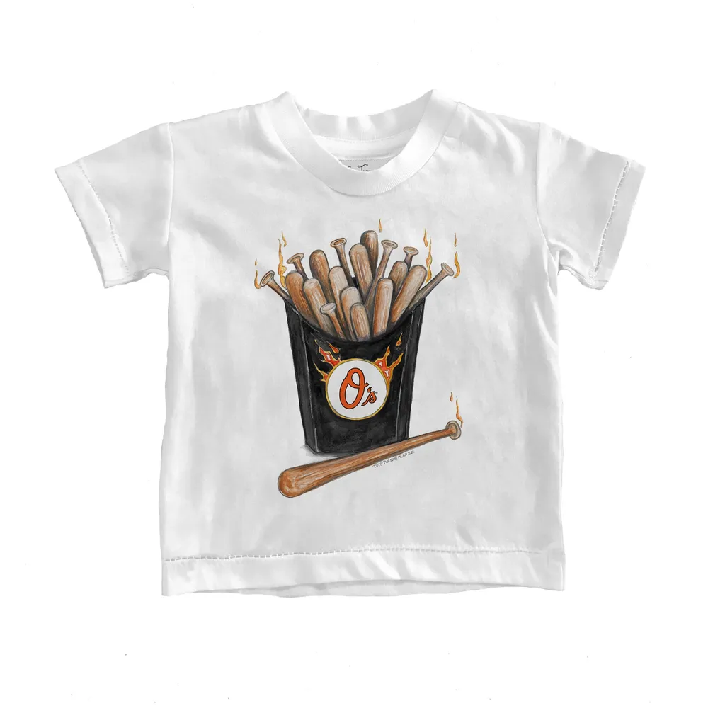 Women's Tiny Turnip White Baltimore Orioles Mom T-Shirt