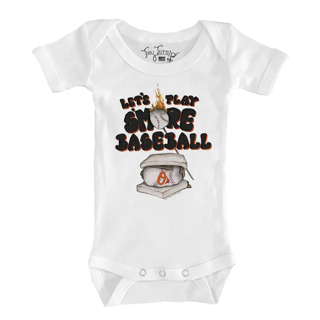 Baltimore Orioles Tiny Turnip Women's Baseball Pow T-Shirt - White