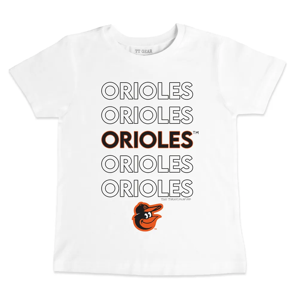 Lids Baltimore Orioles Tiny Turnip Infant Stacked T-Shirt - White