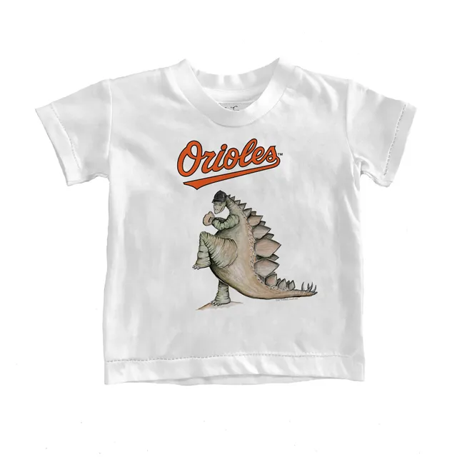 Lids Baltimore Orioles Tiny Turnip Youth TT Rex Raglan 3/4 Sleeve T-Shirt -  White/Black