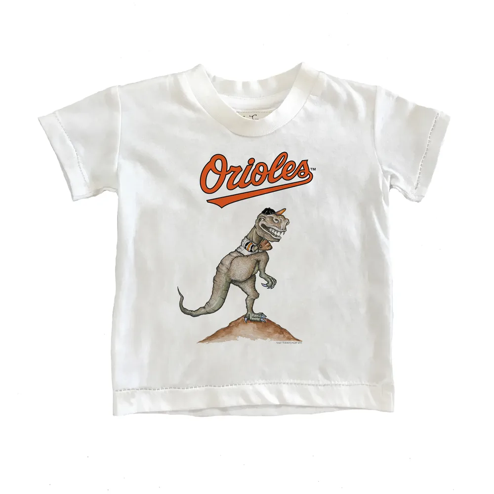 Lids Baltimore Orioles Tiny Turnip Infant TT Rex T-Shirt - White