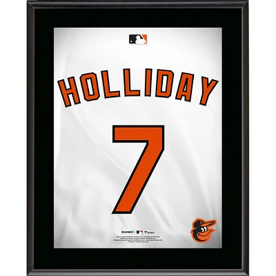 Plaque de joueur sublimée avec numéro de maillot des Orioles de Baltimore de Jackson Holliday 10,5" x 13"