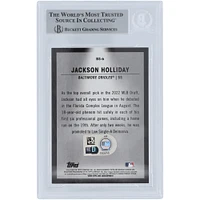 Jackson Holliday Baltimore Orioles Autographed 2023 Bowman Chrome Spotlights Gold Ink #BS-6 Beckett Fanatics Witnessed Authenticated Card 