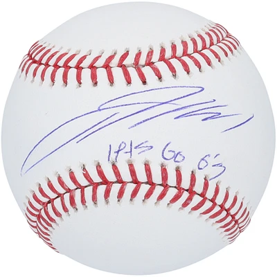 Baseball autographié par Jackson Holliday des Orioles de Baltimore avec l'inscription « Lets Go O's »