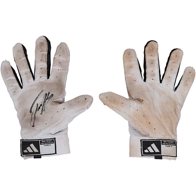 Jackson Holliday Baltimore Orioles Autographed Game-Used White/Black adidas Batting Gloves from the 2024 MLB Season