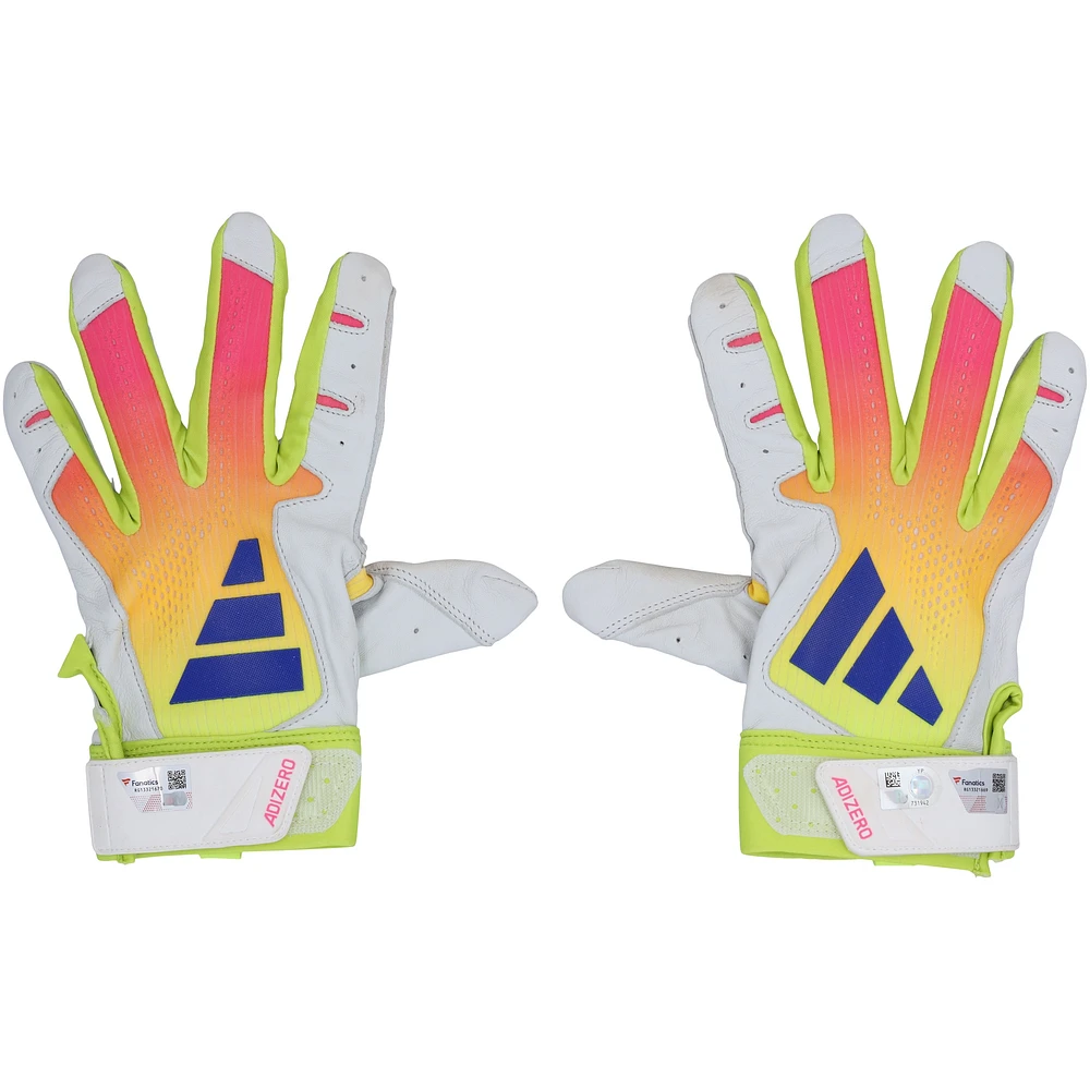 Jackson Holliday Baltimore Orioles Autographed Game-Used White/ adidas Batting Gloves from the 2024 MLB Season