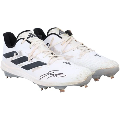 Jackson Holliday Baltimore Orioles Autographed Game-Used White adidas Cleats from 2024 MLB Spring Training