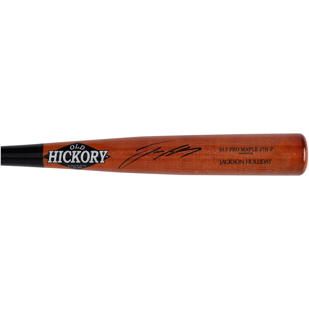 Jackson Holliday Baltimore Orioles Autographed Old Hickory Game Model Bat