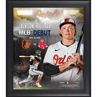 Collage encadré 15" x 17" de Jackson Holliday sur les débuts de la MLB en 2024 des Orioles de Baltimore