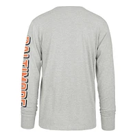 Men's '47  Gray Baltimore Orioles Big & Tall Distressed Franklin Long Sleeve T-Shirt