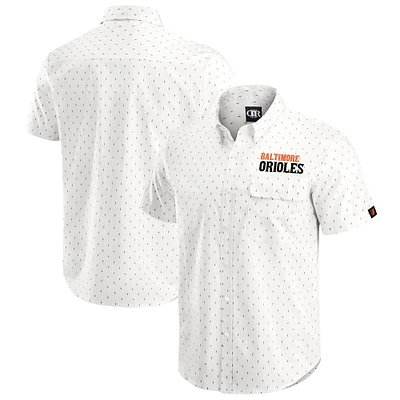 Men's Darius Rucker Collection by Fanatics  Cream Baltimore Orioles Printed Button-Down Top