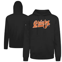 Men's Levelwear  Black Baltimore Orioles Podium Fleece Pullover Hoodie