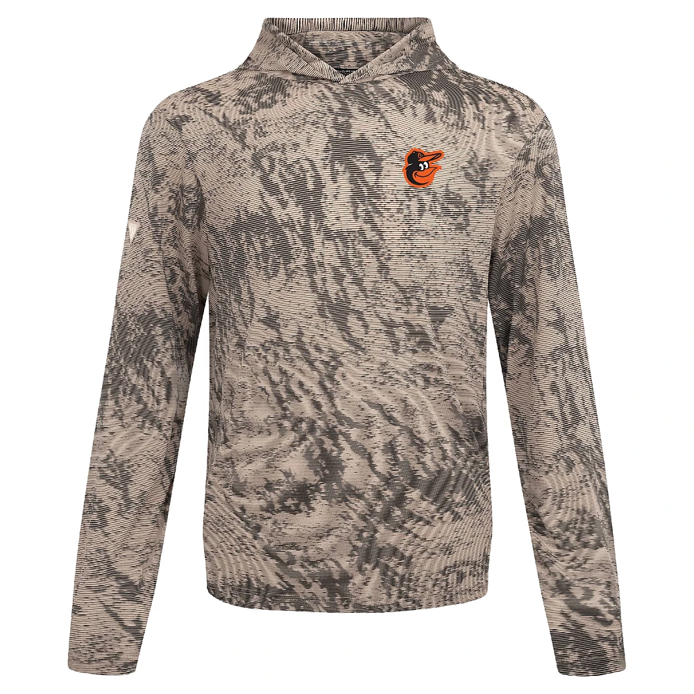 Men's Levelwear  Tan Baltimore Orioles Insignia Lightweight Long Sleeve Hooded T-Shirt