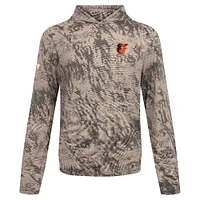 Men's Levelwear  Tan Baltimore Orioles Insignia Lightweight Long Sleeve Hooded T-Shirt