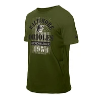Men's New Era  Green Baltimore Orioles Armed Forces T-Shirt