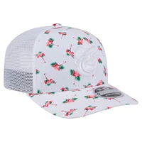Men's New Era  White Baltimore Orioles Flamingo Mesh Back 9SEVENTY Stretch-Snap Hat