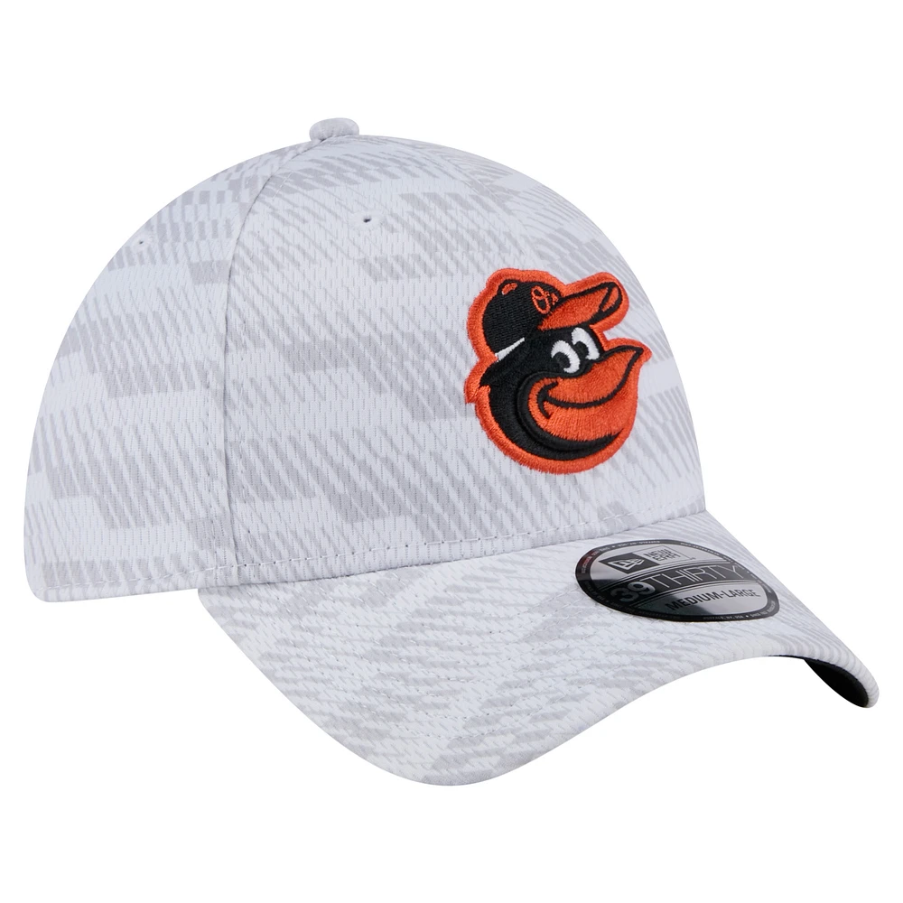Men's New Era  White Baltimore Orioles Graded 39THIRTY Stretch Fit Hat