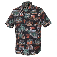 Men's Reyn Spooner  Black Baltimore Orioles Scenic Tri-Blend Button-Down Shirt