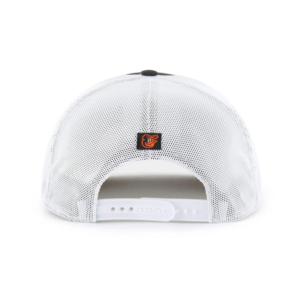 Men's '47 Black/White Baltimore Orioles Scratch Adjustable Trucker Hat