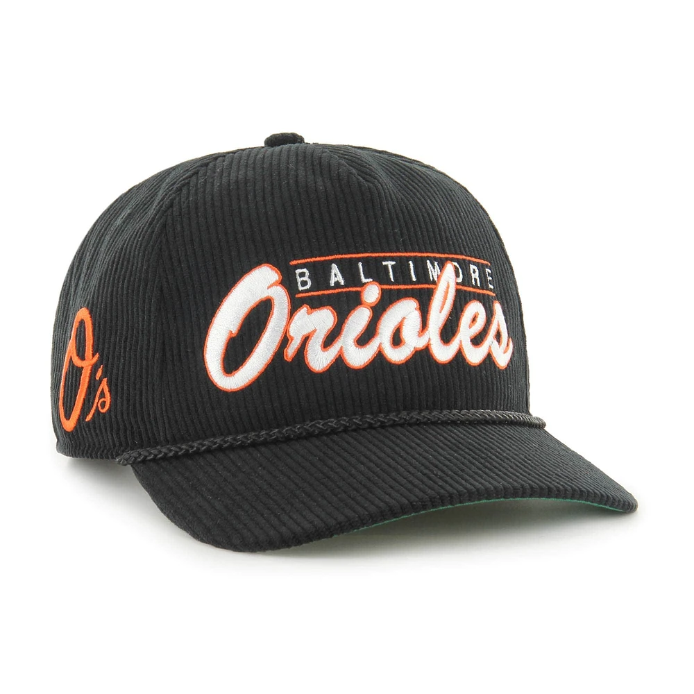 Men's '47 Black Baltimore Orioles Corduroy Hitch Adjustable Hat