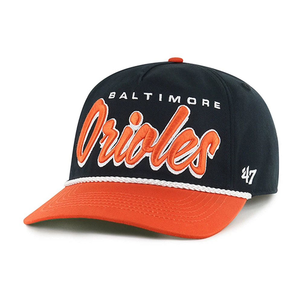 Casquette ajustable à corde Dropshadow '47 Baltimore Orioles noire pour homme