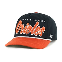 Casquette ajustable à corde Dropshadow '47 Baltimore Orioles noire pour homme